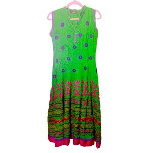 Green hand embroidered Kurta